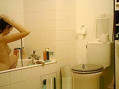 College Legal Age Teenager Dark Brown Spy Washroom Part 1