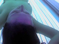 Voyeur web camera exposed cutie in solarium part4