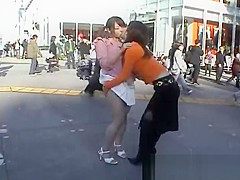 Cute and lascivious oriental sweethearts having sex part4