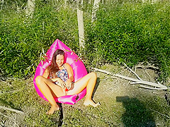 MUFF MASSAGE & Agonorgasmos in the forest
