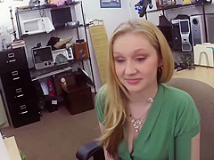 Large booty chick drilled from behind for moolah by a broker