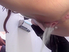 Japanese wench peeing for spycam