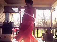 Preggy Juvenile Mamma Emily in Watch throughout Costume on Hidden Webcam