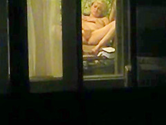 Spying my mommy masturbating throughout court yard window