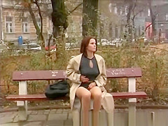 sexy honey pissing in public