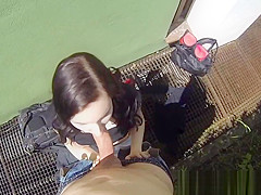 Dilettante legal age teenager gives bj and receives cum on love melons